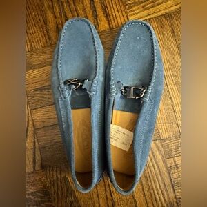 Mostly New Men's Tod's Made In Italy Blue Suede Loafers
